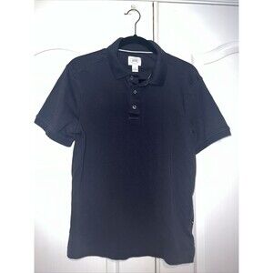 Berkley Jensen Cotton Polo Shirt Small Lightweight Black Golf Collared Buttons